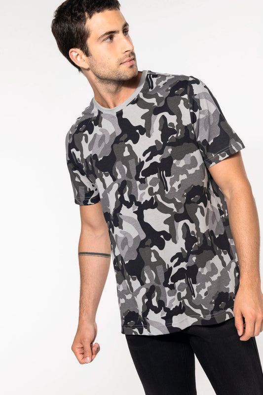T-shirt camo korte mouwen