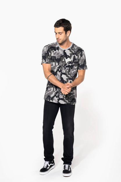 T-shirt camo korte mouwen