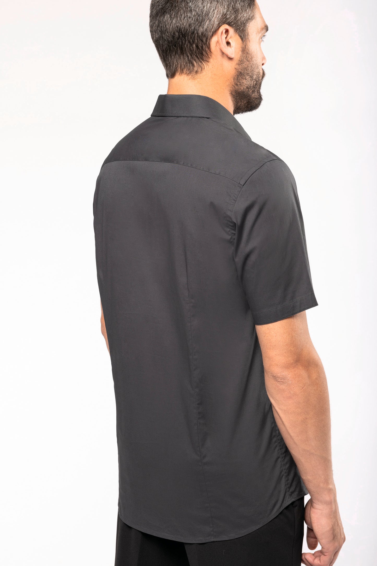 Heren stretch overhemd korte mouwen