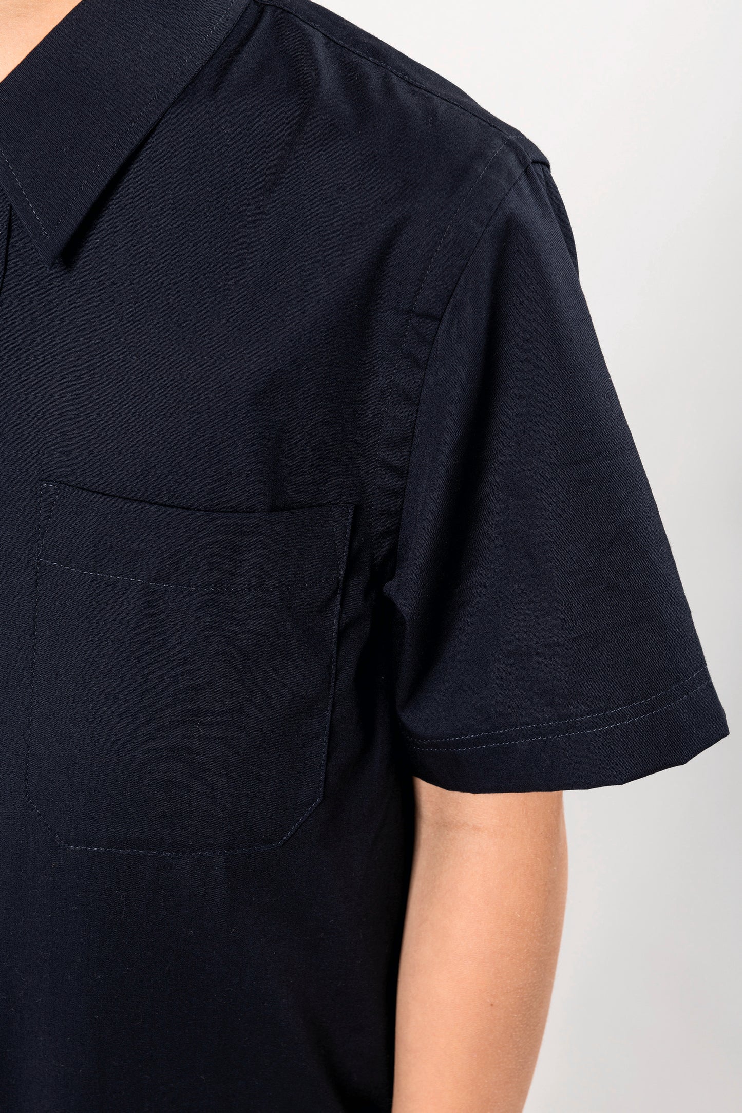 Kinder poplin overhemd korte mouwen
