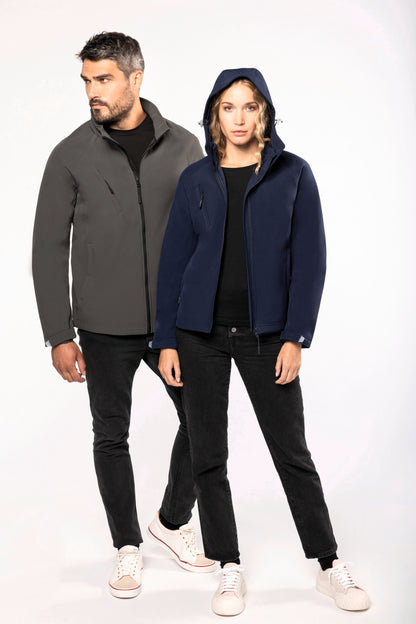 Dames softshell jas met afneembare capuchon