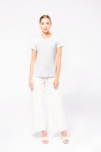 Dames t-shirt ronde hals korte mouwen