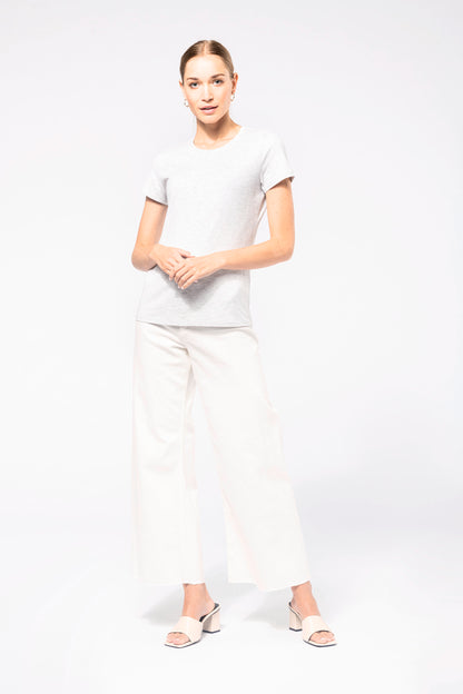 Dames t-shirt ronde hals korte mouwen