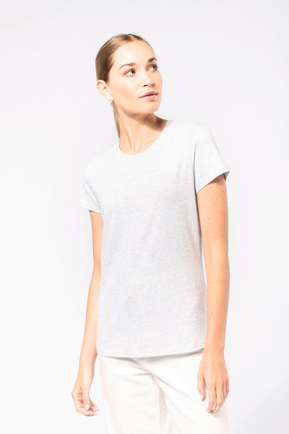 Dames t-shirt ronde hals korte mouwen