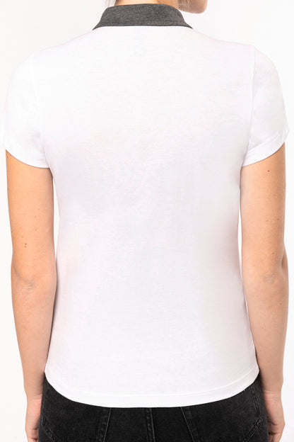 Tweekleurige damespolo jersey