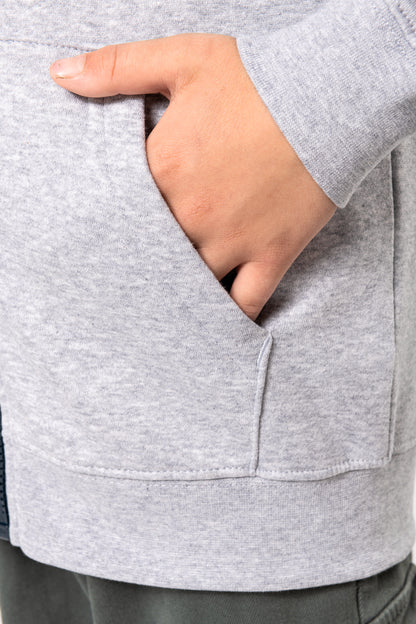 Kindersweater met rits en capuchon
