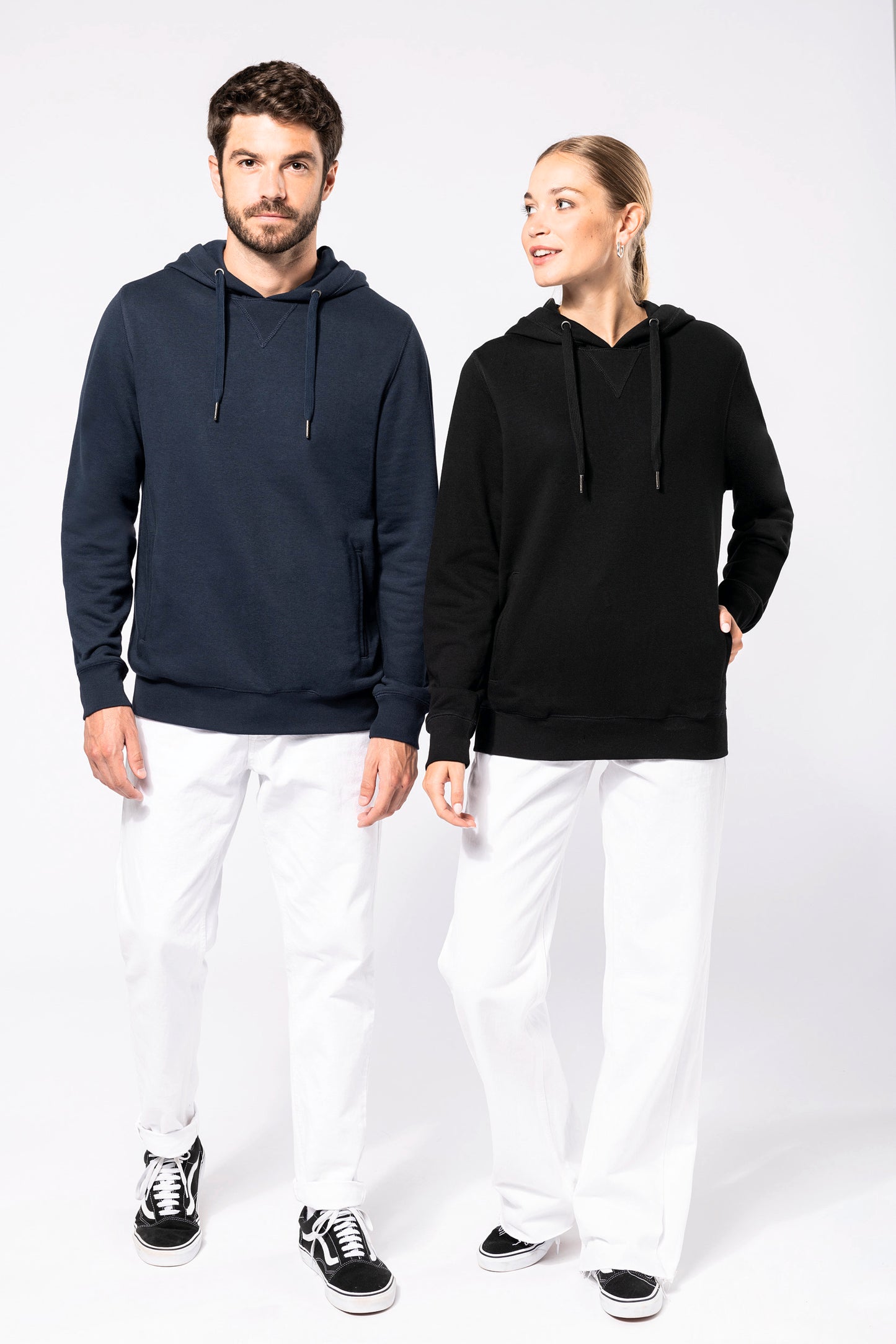 Ecologische uniseks sweater met capuchon