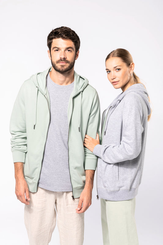 Ecologische uniseks sweater met capuchon en rits