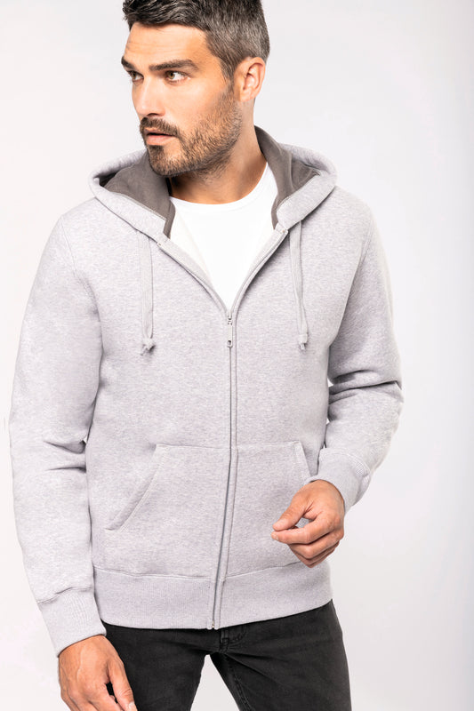 Hooded sweater met rits