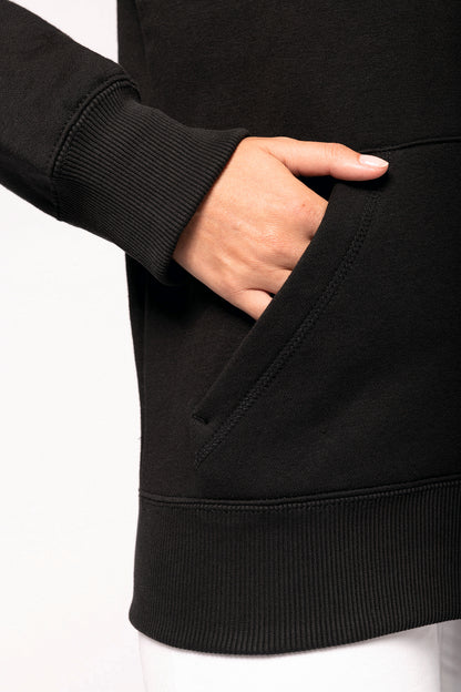 Hooded sweater met rits