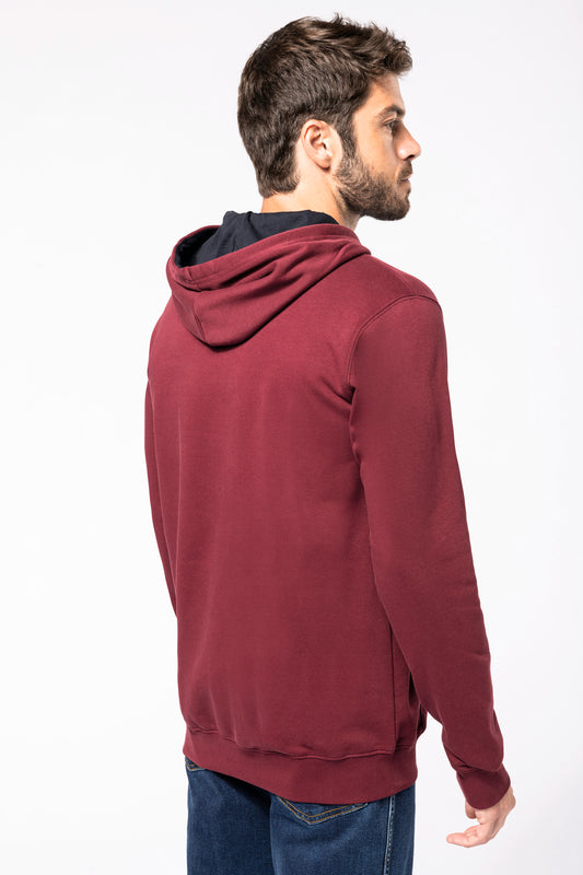 Hooded sweater met gecontrasteerde capuchon