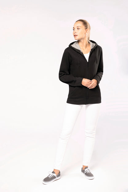Hooded sweater met rits