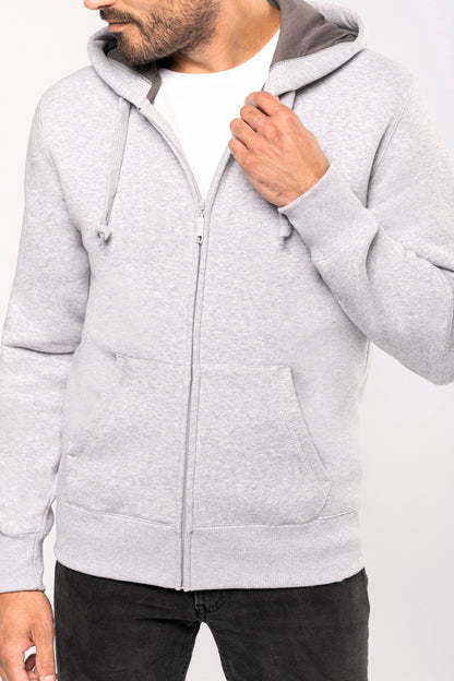 Hooded sweater met rits