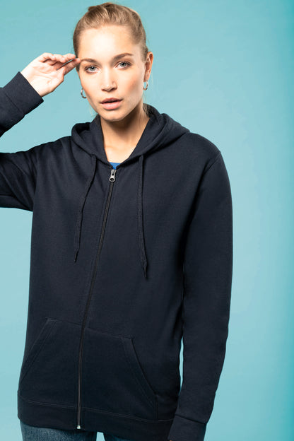 Sweater met rits en capuchon