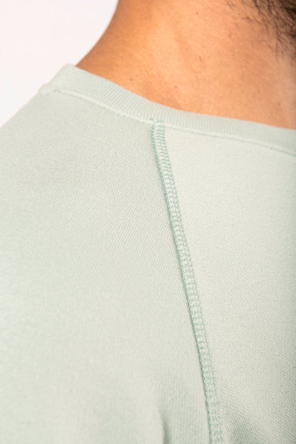 Herensweater BIO ronde hals raglanmouwen