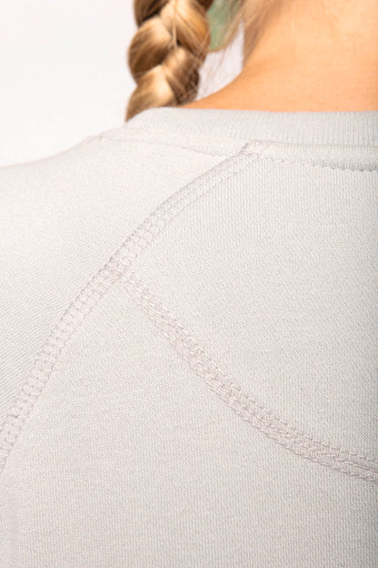 Damessweater BIO ronde hals raglanmouwen