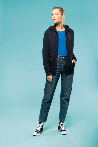 Sweater met rits en capuchon