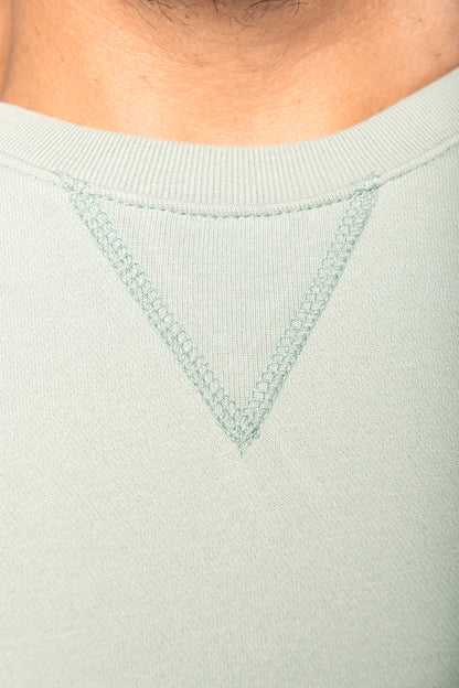 Herensweater BIO ronde hals raglanmouwen
