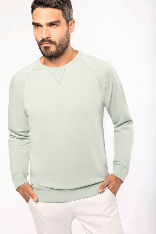 Herensweater BIO ronde hals raglanmouwen
