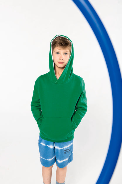 Kinder hooded sweater met gecontrasteerde capuchon