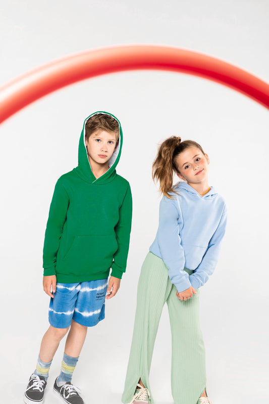 Kinder hooded sweater met gecontrasteerde capuchon