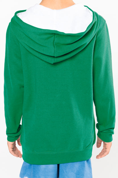 Kinder hooded sweater met gecontrasteerde capuchon