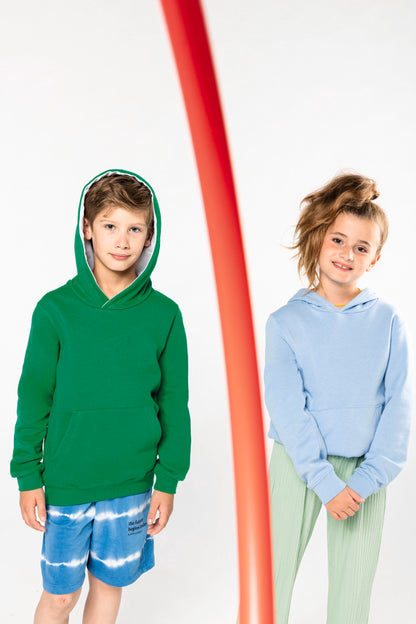 Kinder hooded sweater met gecontrasteerde capuchon