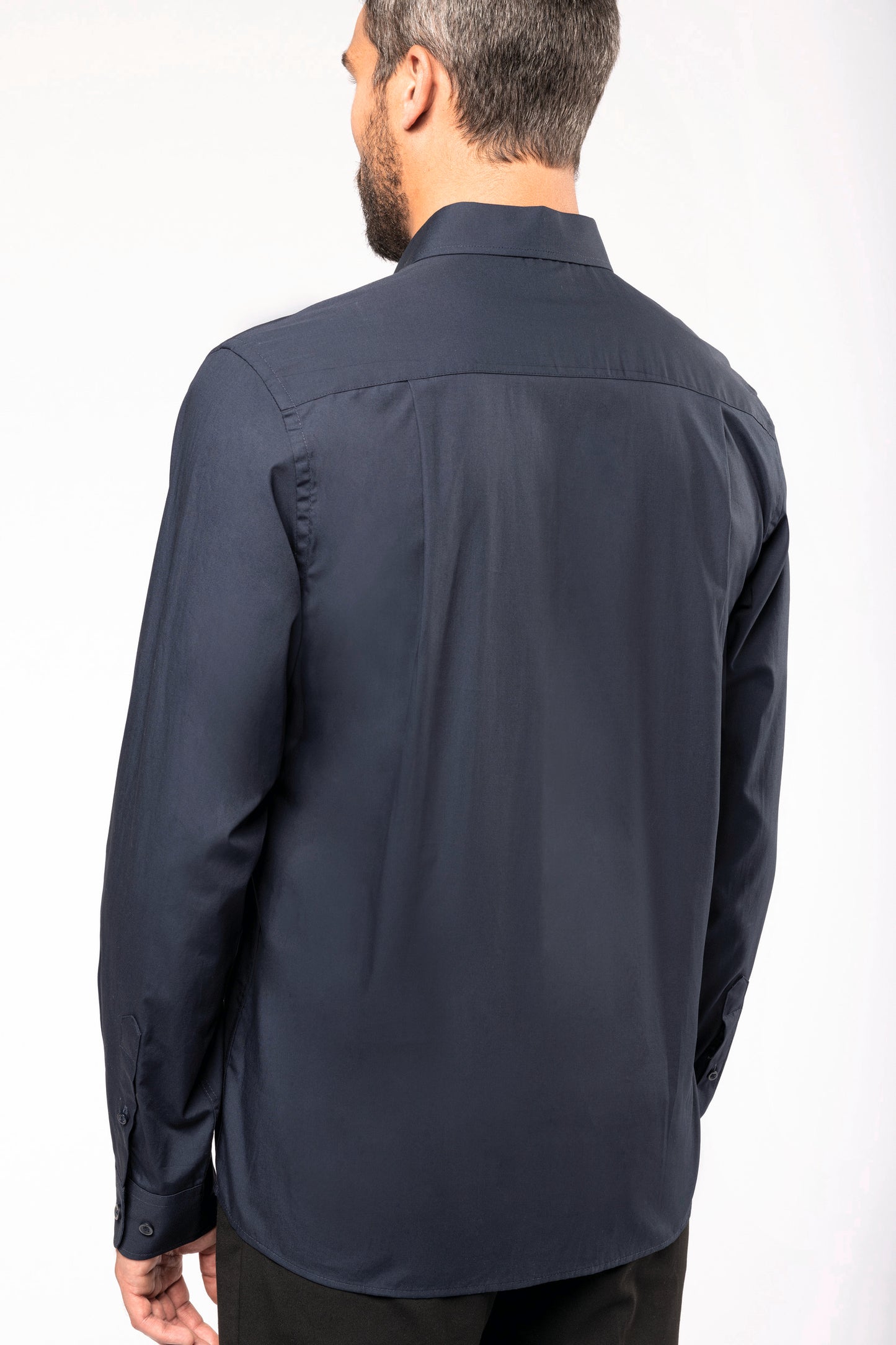 Heren poplin overhemd lange mouwen