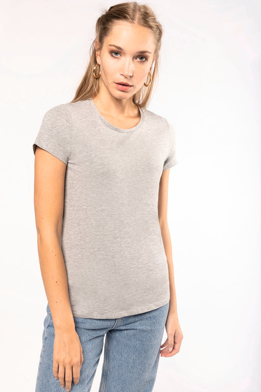 Dames-t-shirt ronde hals korte mouwen