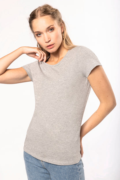 Dames-t-shirt ronde hals korte mouwen