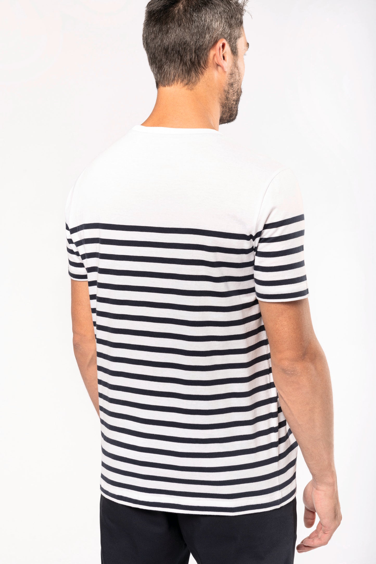 Marine-t-shirt ronde hals Bio heren