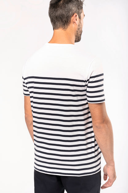 Marine-t-shirt ronde hals Bio heren