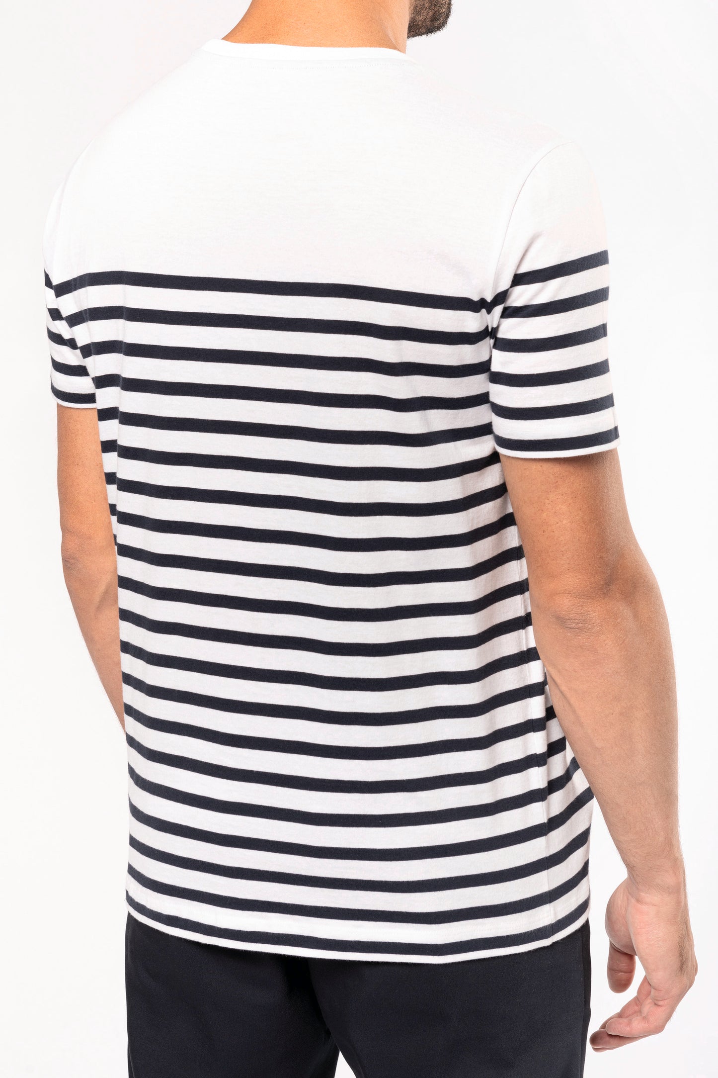 Marine-t-shirt ronde hals Bio heren