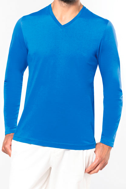 T-shirt V-hals lange mouwen