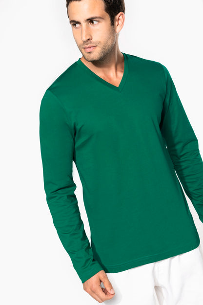 T-shirt V-hals lange mouwen