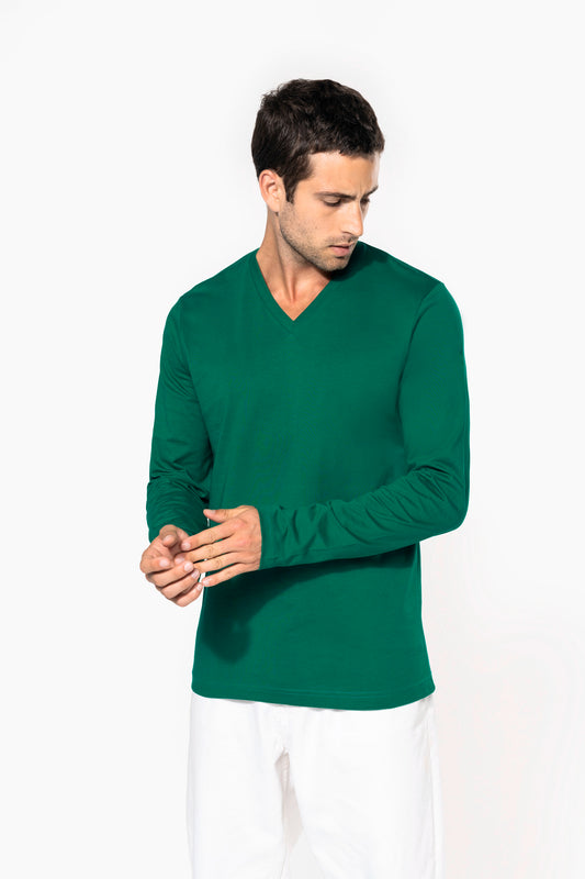 T-shirt V-hals lange mouwen