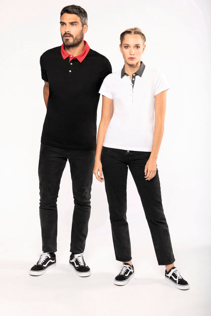 Tweekleurige herenpolo jersey