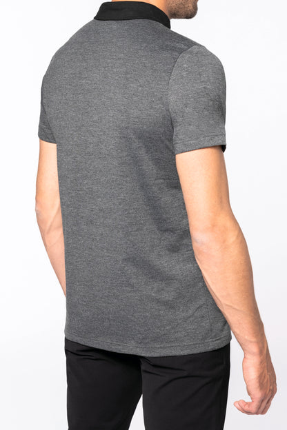 Tweekleurige herenpolo jersey