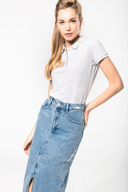 Vintage damespolo met korte mouwen