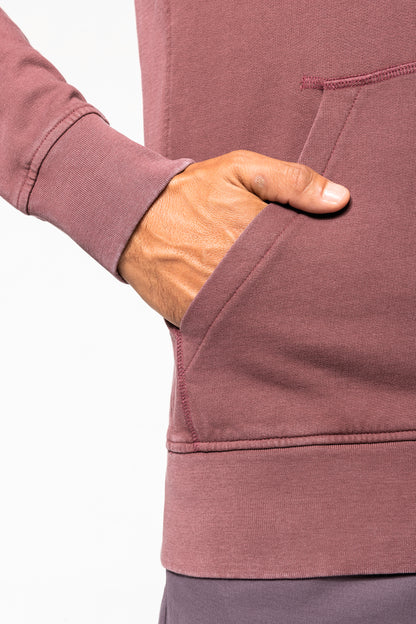 Sweater met capuchon van french terry