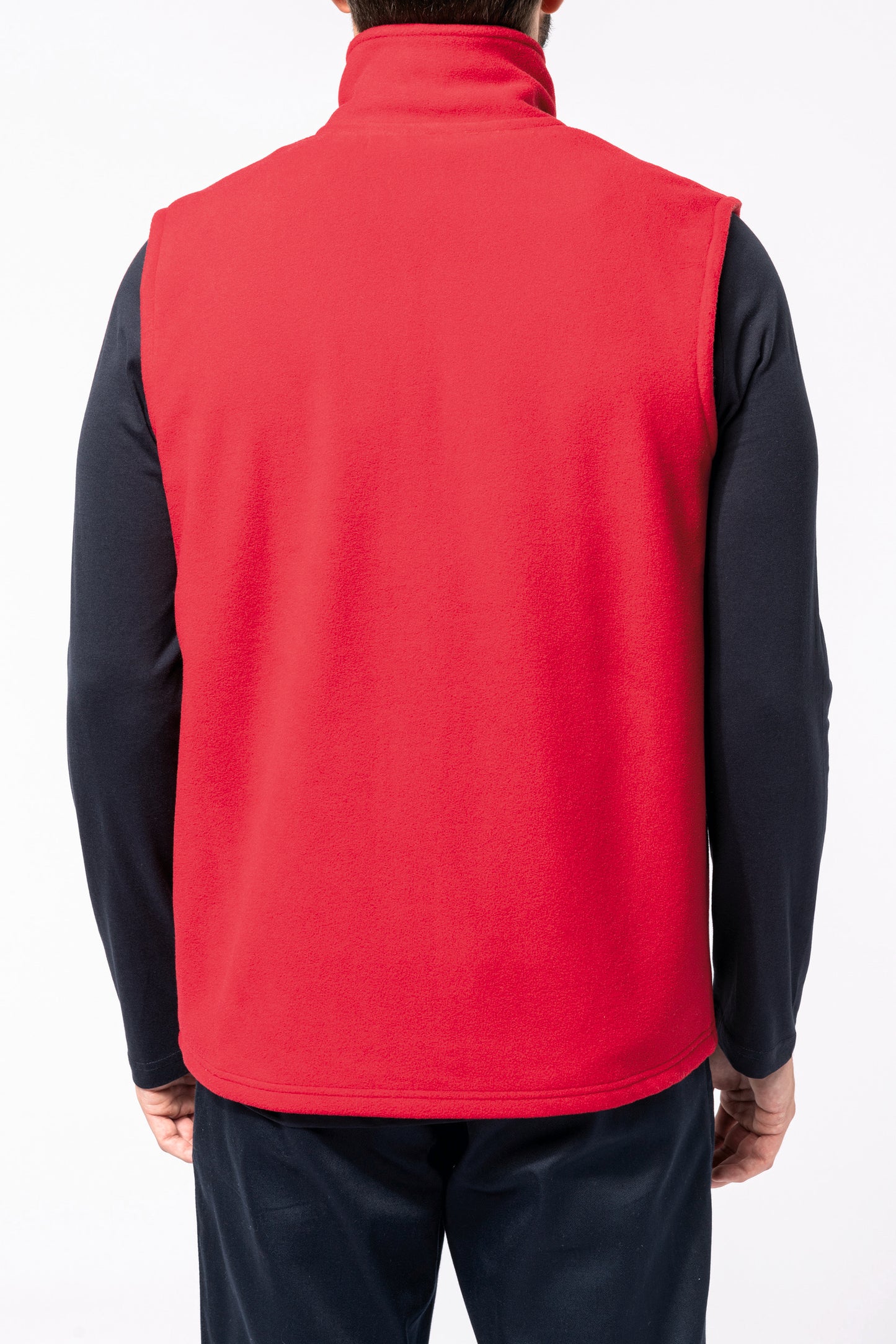 Ecologische uniseks bodywarmer van microfleece