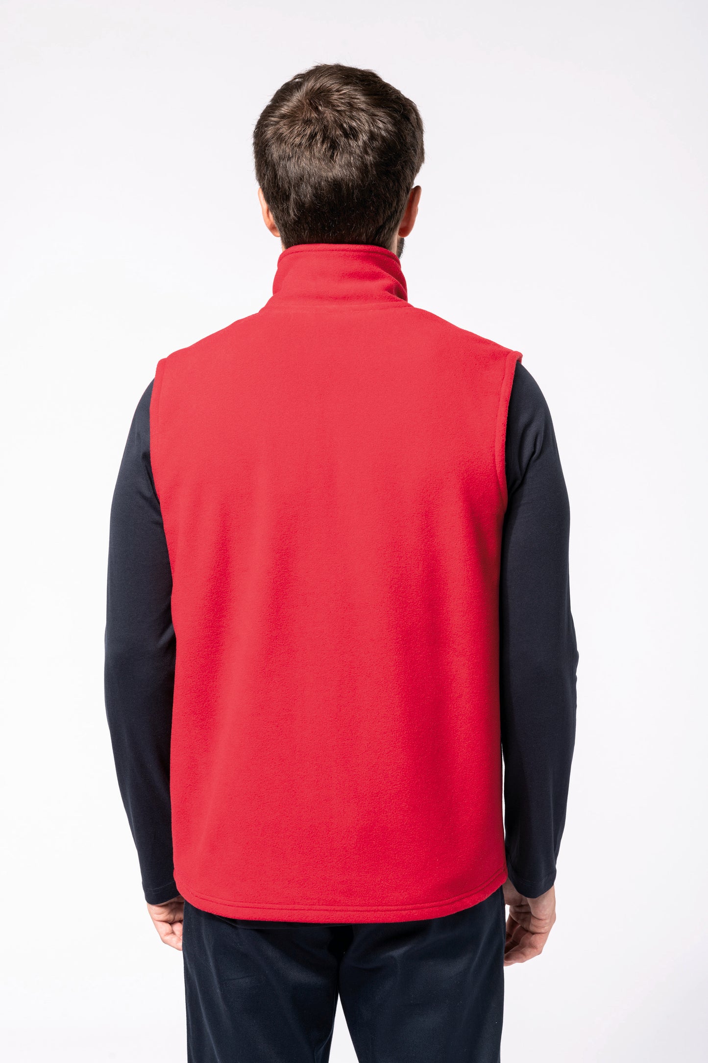 Ecologische uniseks bodywarmer van microfleece