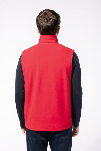 Ecologische uniseks bodywarmer van microfleece