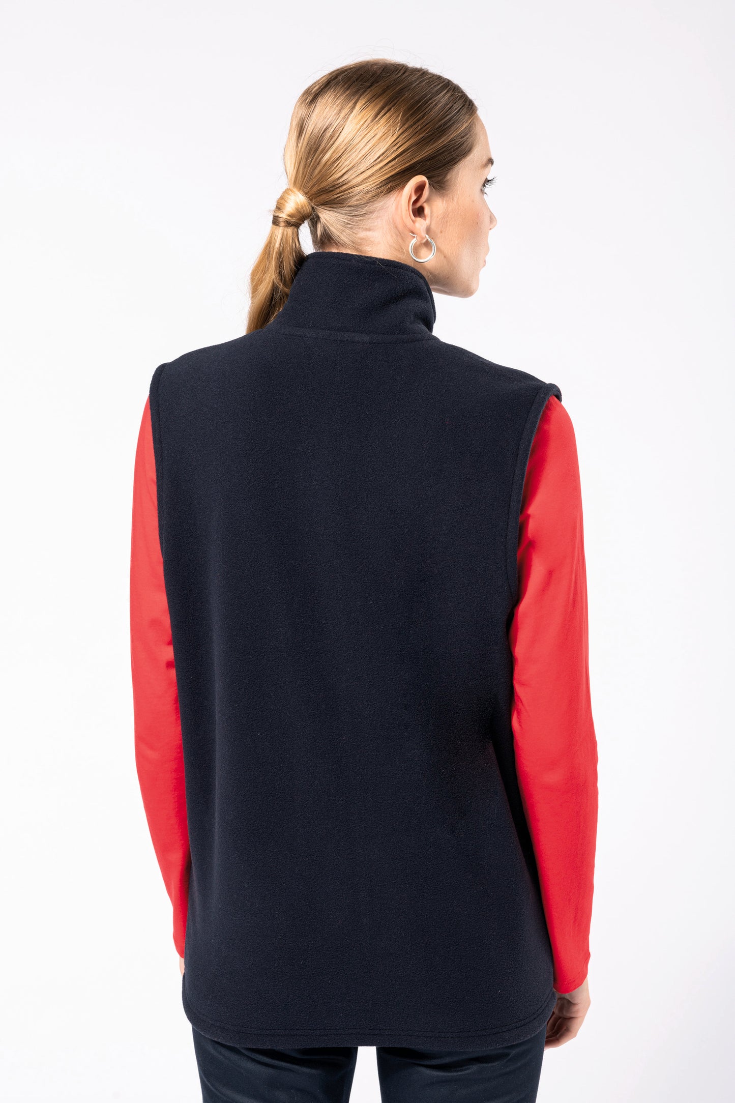 Ecologische uniseks bodywarmer van microfleece