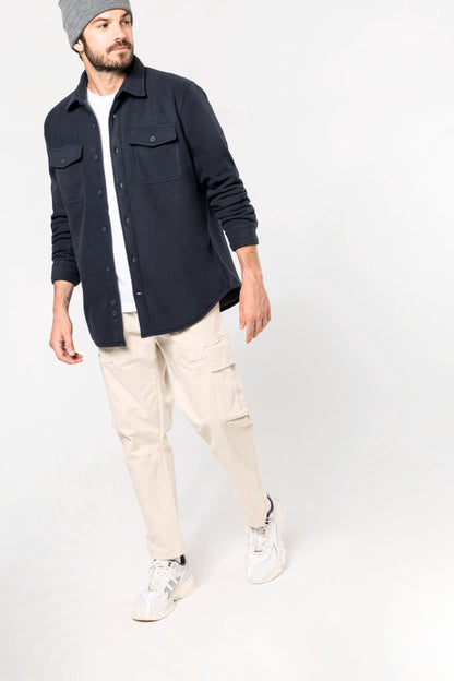 Overhemd van fleece met sherpavoering