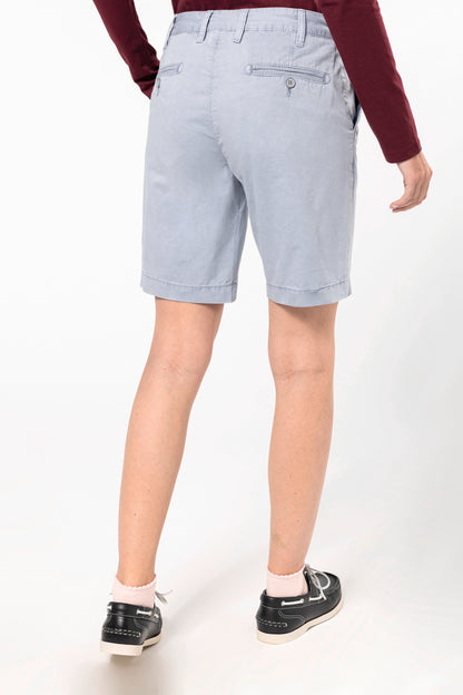 Damesbermuda met verwassen look