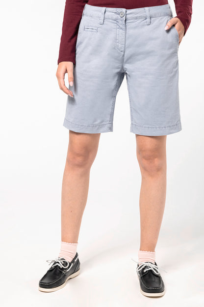 Damesbermuda met verwassen look