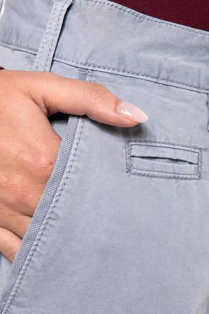 Damesbermuda met verwassen look