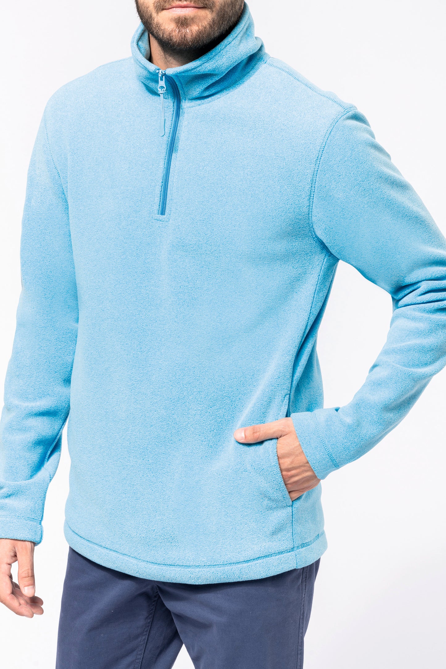 Enzo - Fleece met ritskraag