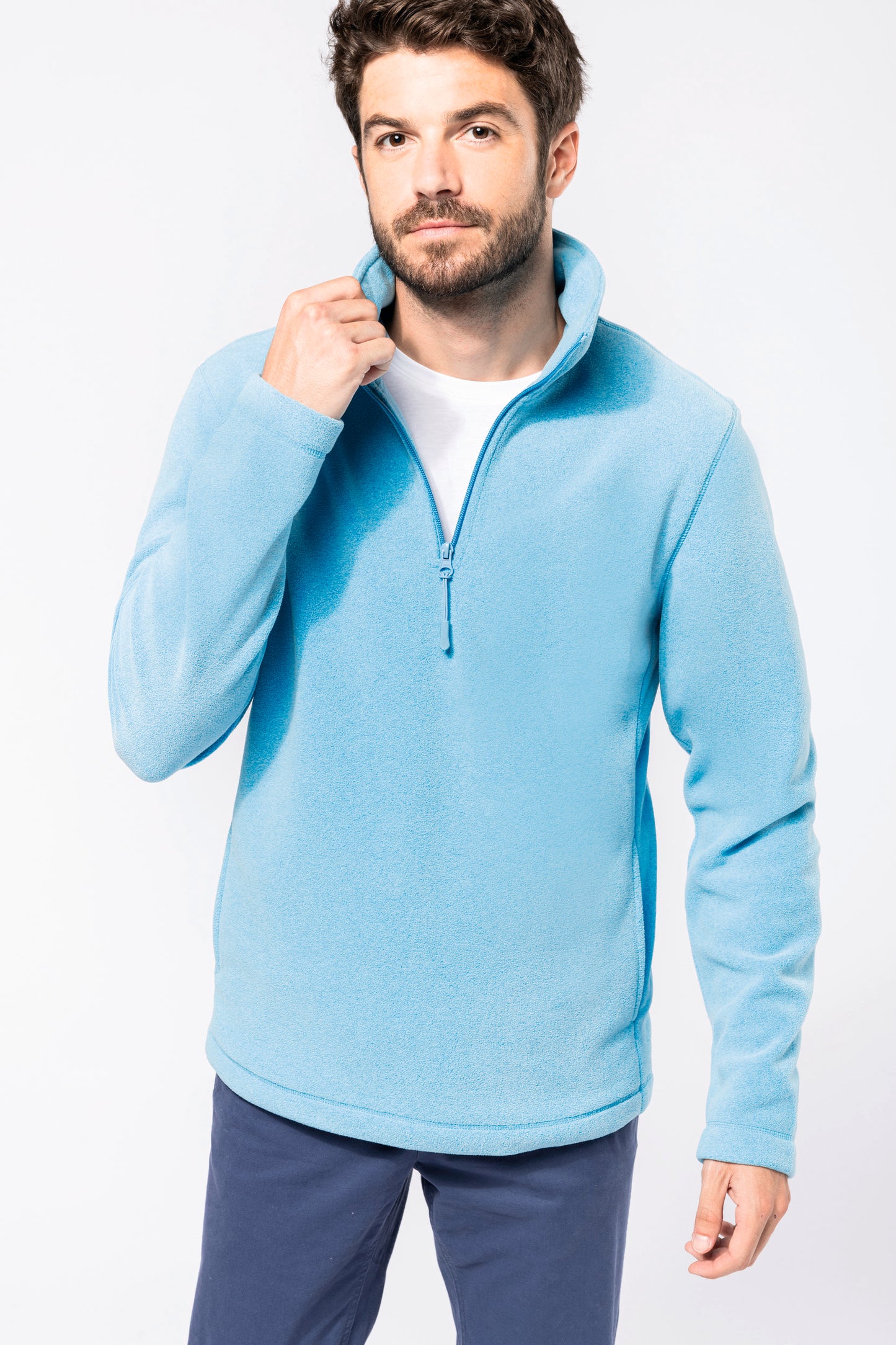 Enzo - Fleece met ritskraag